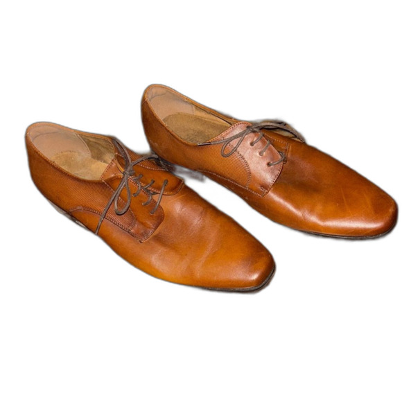 Florsheim Tan Brown Leather Oxfords Mens 12 Shoes work office dress Laceup
